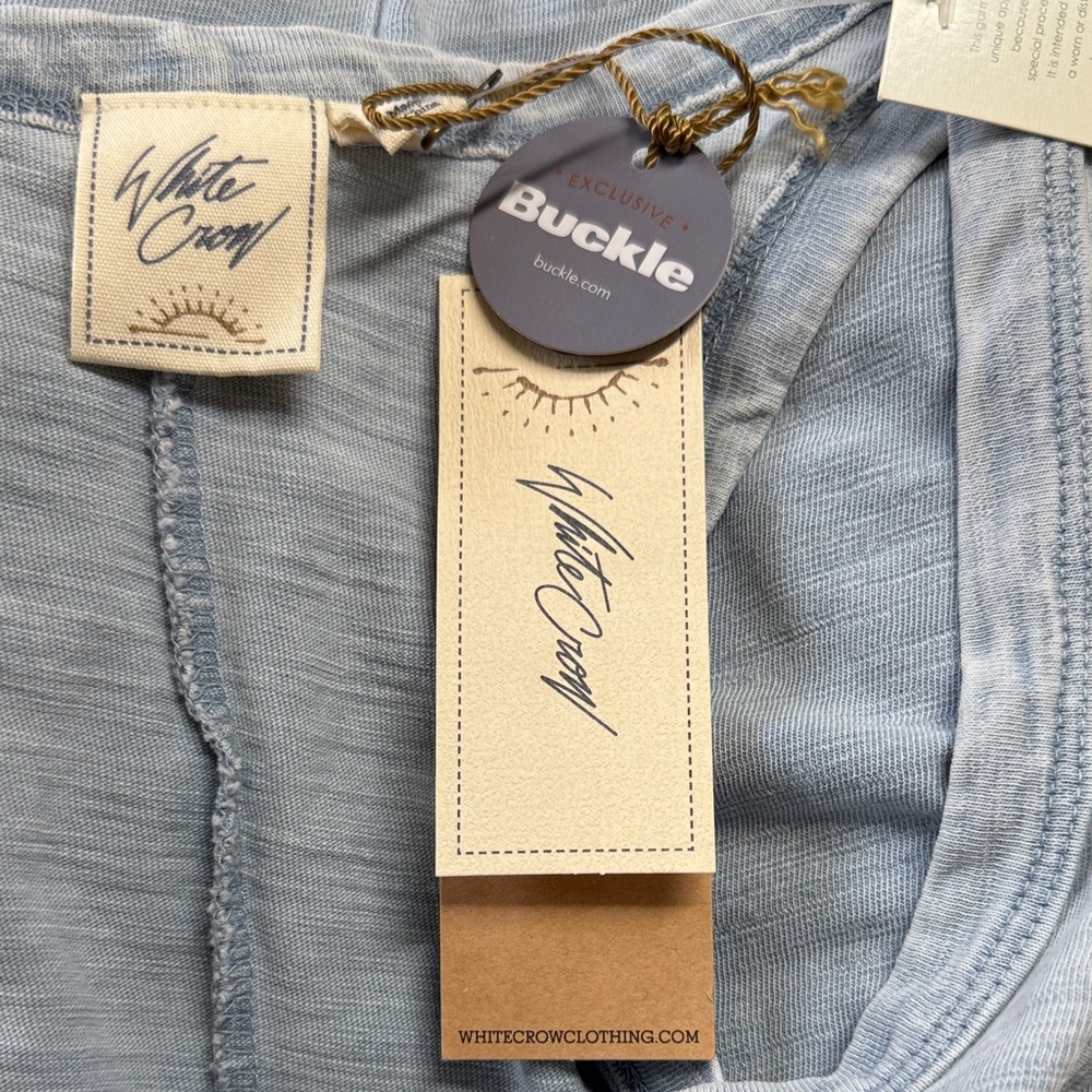 Buckle White Crow Sky Blue Washed Tank Dress Size S - Picture 4 of 9